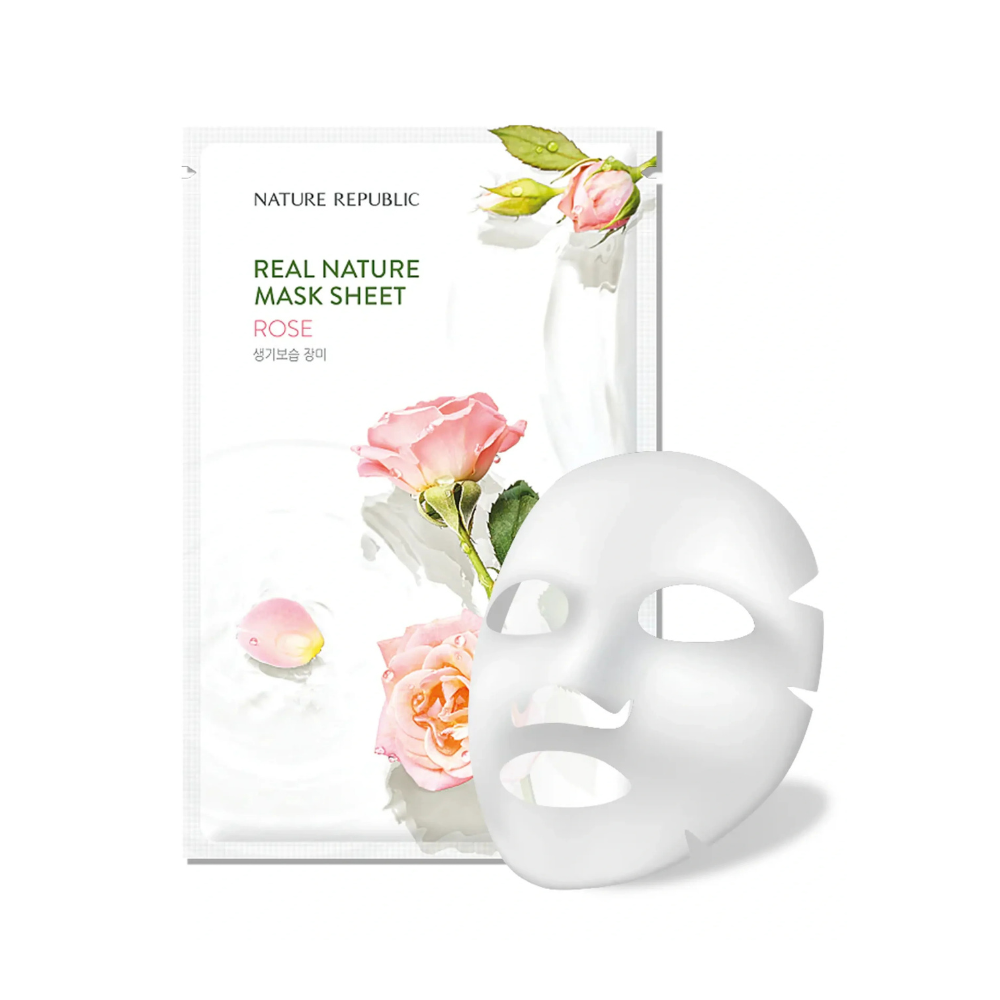 Real Nature Sheet Mask Rose 1 stk